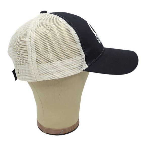 Omega Motion Mesh Strapback Cap Trucker Hat Vitronic Black White - Picture 6 of 12